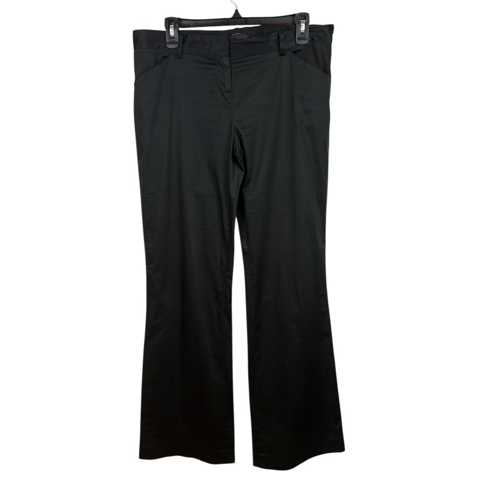 Vintage Guess Collection Satin/ Silk? Black Dress Wide Leg Pants Waist 34"